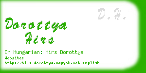 dorottya hirs business card